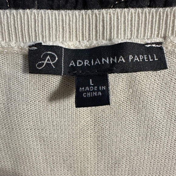 Adrianna Papell V-Neck knit pull over sweater size large. - Picture 3 of 6